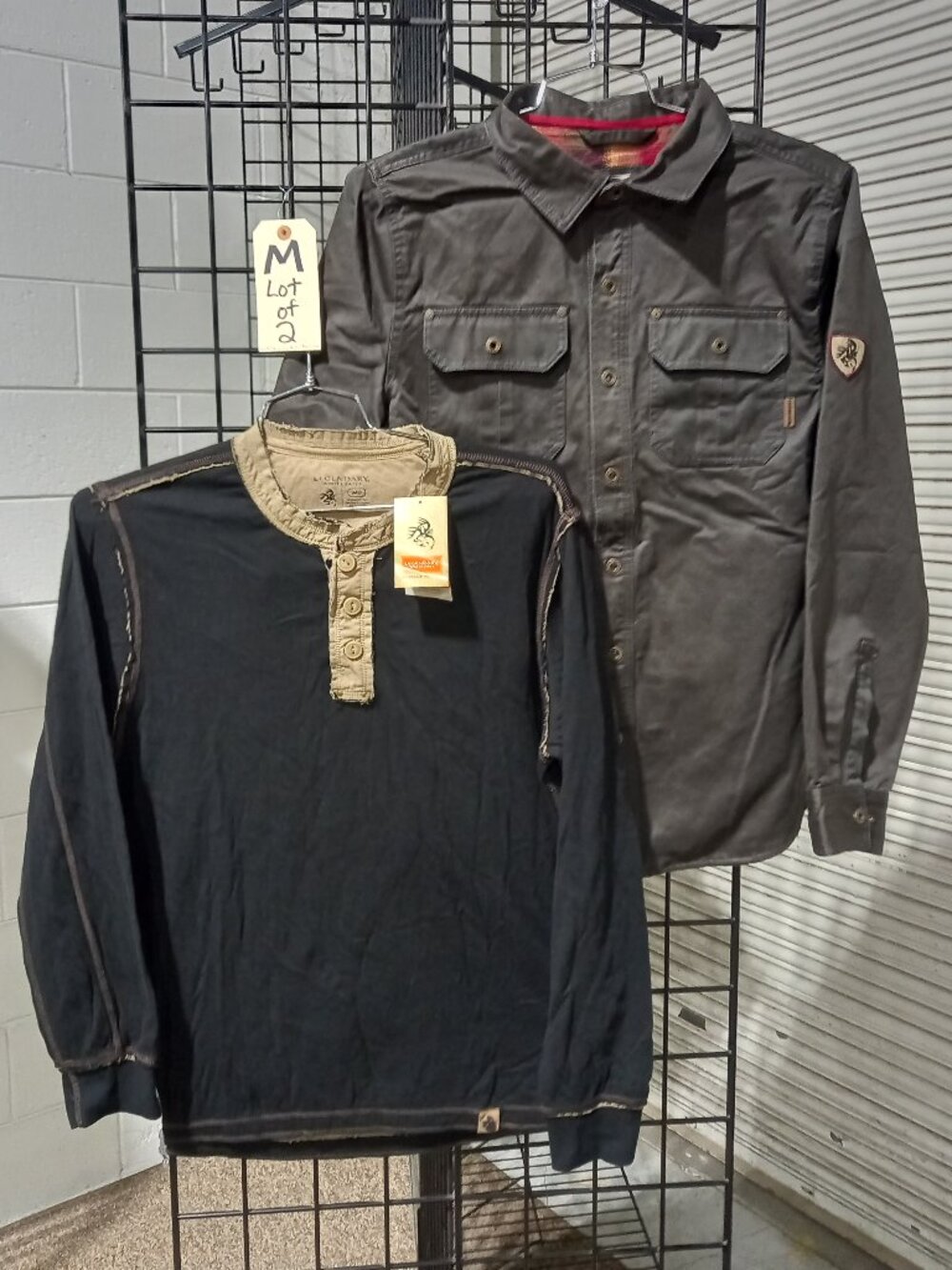 Men's Flannel Lined Shirt Jacket + Fully Charged Henley | Medium
